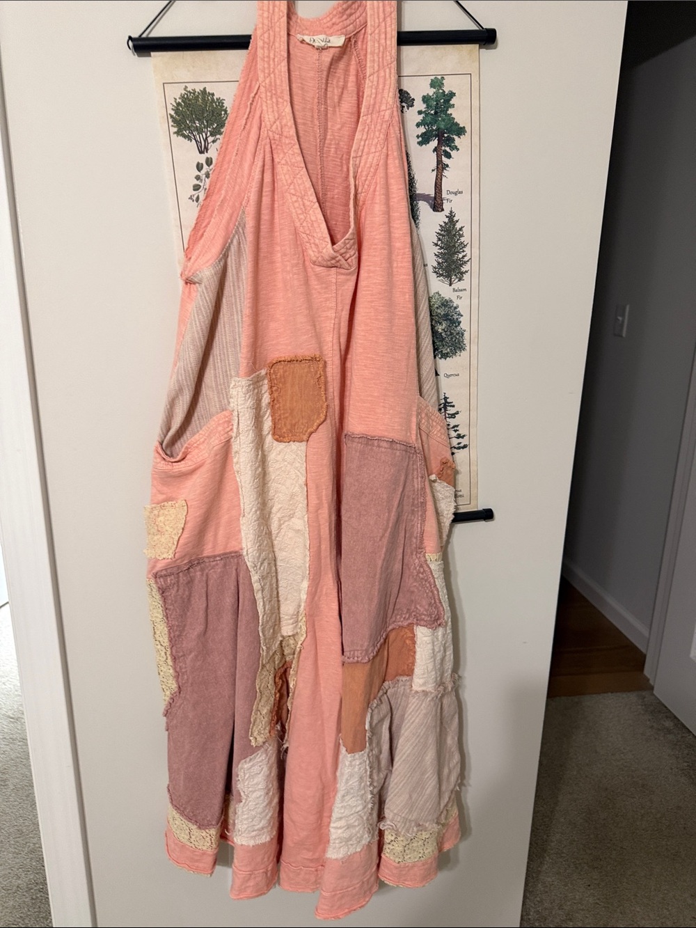 Oli & Hali Peach Quilted Overalls